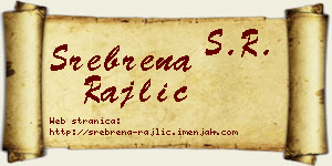 Srebrena Rajlić vizit kartica